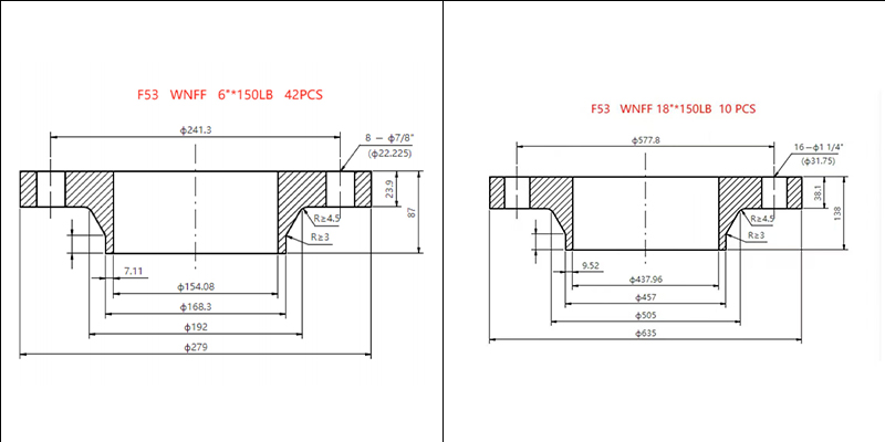 153PCS F53 WN Flange Shipped to Argentina Picture 153PCS F53 WN Flange Shipped to Argentina Picture