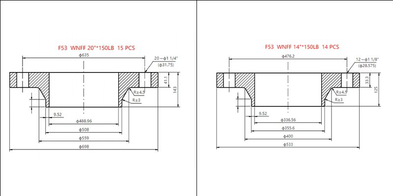 153PCS F53 WN Flange Shipped to Argentina 14 inches 153PCS F53 WN Flange Shipped to Argentina 14 inches