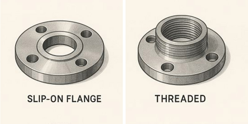 Slip-On vs Threaded Flanges Slip-On vs Threaded Flanges