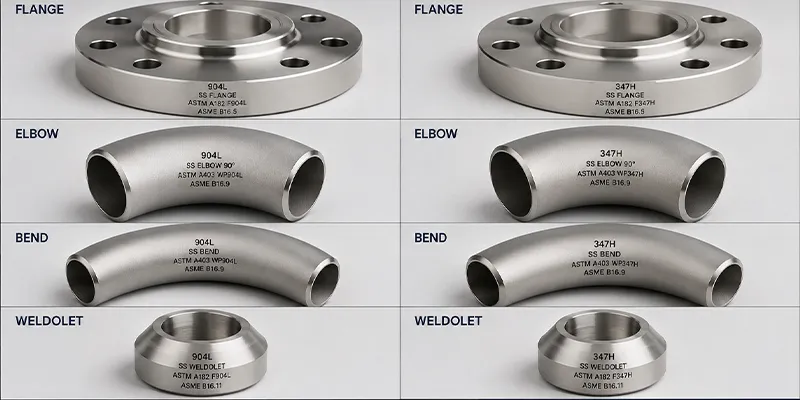 904L and 347H Stainless Steel Flange, Elbow, Bend and Weldolet.webp